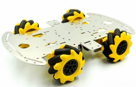 Telaio per auto in lega di alluminio con ruote mecanum / auto per evitare ostacoli intelligente ad ultrasuoni fai-da-te / telaio a trazione integrale 4WD