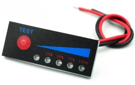 Batteria al piombo da 12 V / Fosfato di ferro al litio serie 4 / Scheda indicatore batteria per auto 12V