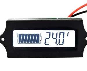Display Contatore di Carica per Veicoli Elettrici – Bianco LCD – Compatibile Litio/Piombo (Chaowei)
