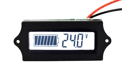 Display Contatore di Carica per Veicoli Elettrici – Bianco LCD – Compatibile Litio/Piombo (Chaowei)