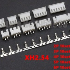 10 Pezzi XH2.54 Connettore 5P Pin 2.54mm Pitch Straight Pin Header + Housing + Terminals Hole through Type