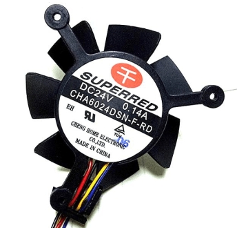 Ventola 6024 24V 0.14A CHA6024DSN-F-RD 6cm