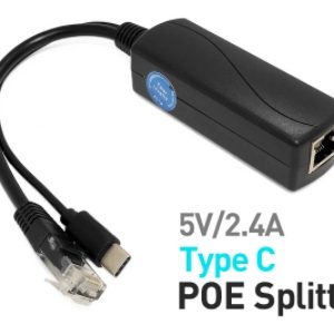 Splitter POE Active USB-C 5V - Ingresso 48V / Uscita 5V per Raspberry Pi