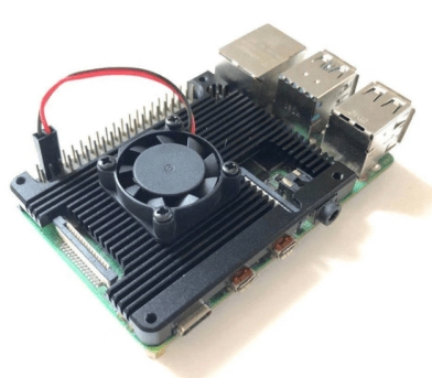 Raspberry Pi 4 Embedded Armor Aluminum Alloy Heatsink With Big Fan