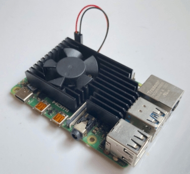 Raspberry PI 4B Embedded Armor Heatsink With Big Fan