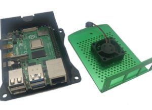 Raspberry pi 4 metal aluminum box with fan(black, green, siliver are available)