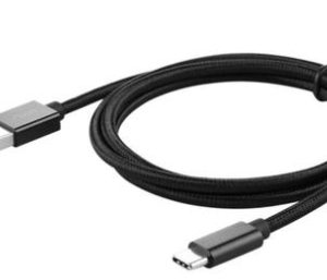 Cavo Usb in Nylon nero da USB a USB-C 1mt