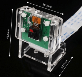 Raspberry Pi 3b+ Camera Case/Camera Module Bracket,Protective Shell and Bracket 2in1 Acrylic Transparent Shell, only case