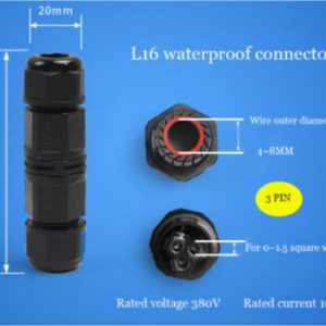 Connettore Waterproof L16 a 3P 380V 16A