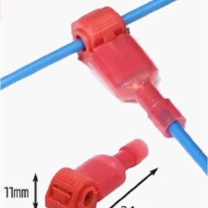10 pezzi Connettori T-Tap rubacorrente Mis. T1 0,5-1,5 mm a clip, autospelanti Rapidi