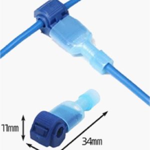 10 pezzi Connettori T-Tap rubacorrente Mis. T2 1.5-2.5 mm a clip, autospelanti Rapidi