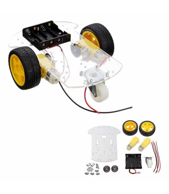 Kit Robot Macchina Smart Car 2WD + Ruota Omnidirezionale Arduino