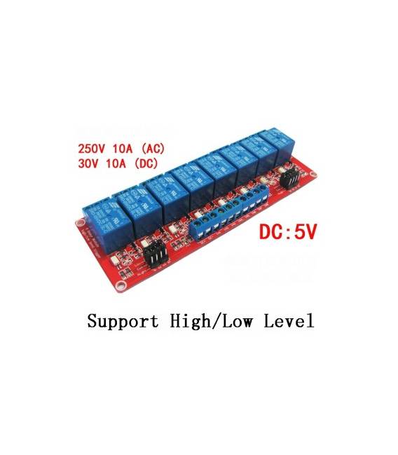 8 Canali 5V Relè con Optoaccoppiatore ogni canale supporta livello alto/basso