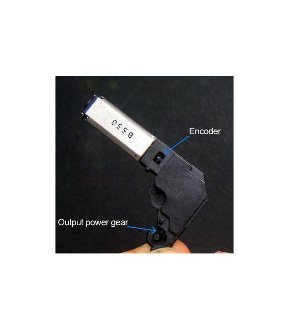 Micro motore elettrico con riduttore di giri ed encoder ottico 5Vcc 150rpm