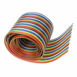 1 Metro Fascia 40 Pins Cavo Rainbow Multicolore Passo 1.27mm