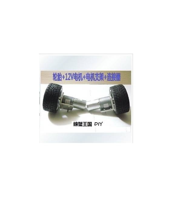 Kit Ruote per modellismo con motori JGA25-370 con due ruote bilanciate e accoppiamento intelligente al motore