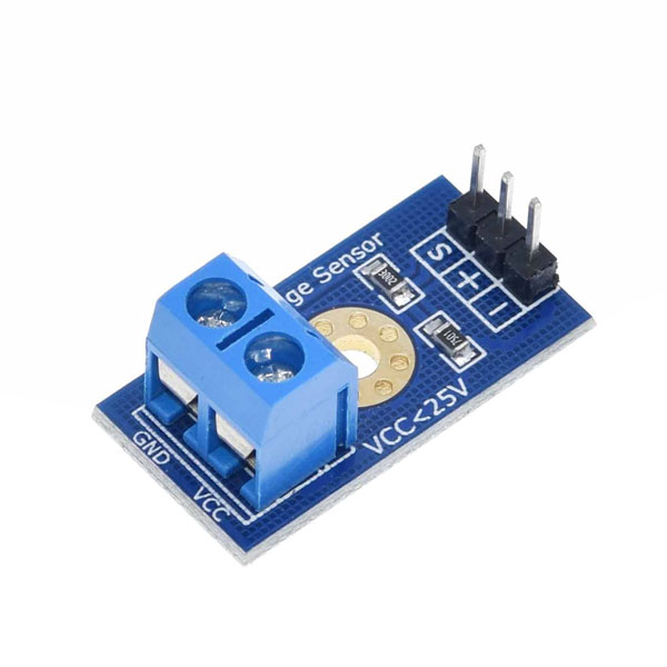 Sensore di rilevamento voltaggio tensione da 0 a 25v per robotica arduino