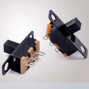 4 pezzi Mini Interruttore a Levetta SPDT Interruttore a Slitta 0.5A 50V DC 3 Pin 2 Posizioni SS-12F15