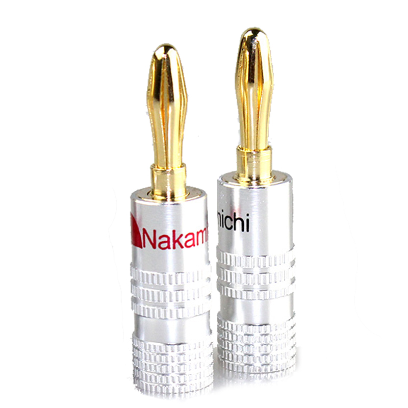 Connettore a banana da 4 mm placcato oro con bloccaggio a vite per connettori per altoparlanti jack audio nero e rosso