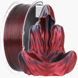 Filamento PLA 1.75mm 1kg – Bicolore Nero/Rosso – Alta Qualità per Stampanti 3D