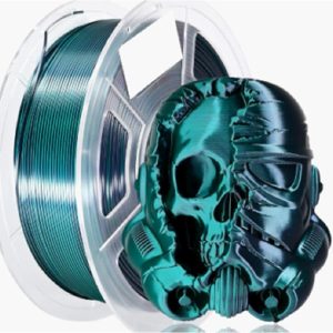 Filamento PLA 1.75mm 1kg – Bicolore Nero/Verde – Alta Qualità per Stampanti 3D