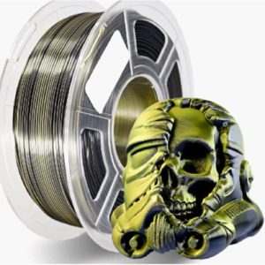 Filamento PLA 1.75mm 1kg – Bicolore Nero/Oro – Alta Qualità per Stampanti 3D