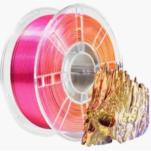 Filamento PLA 1.75mm 1kg – Tricolore Rosso/Oro/Viola – Alta Qualità per Stampanti 3D
