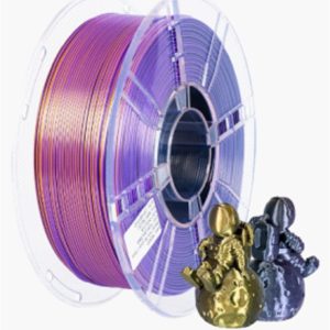 Filamento PLA 1.75mm 1kg – Tricolore Nero/Viola/Oro – Alta Qualità per Stampanti 3D