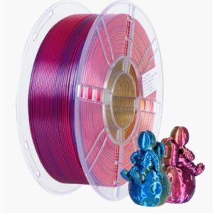 Filamento PLA 1.75mm 1kg – Tricolore Rosso/Verde/Oro – Alta Qualità per Stampanti 3D