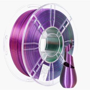 Filamento PLA 1.75mm 1kg – Tricolore Viola/Verde/Ambra – Alta Qualità per Stampanti 3D