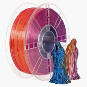 Filamento PLA 1.75mm 1kg – Tricolore Blu/Viola/Arancione – Alta Qualità per Stampanti 3D