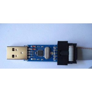 Programmatore AVR USBASP USBisp + protezione sovracorrente + luci rosse e blu + 64K limite