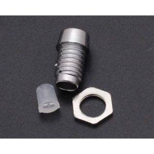 10 Pezzi Portaled 3mm plastica argentata F3 Diodi LED
