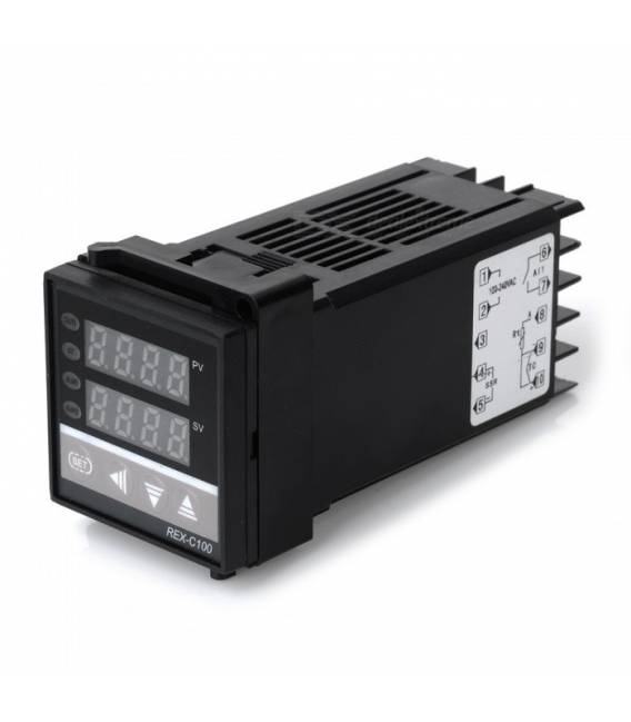 Termostato Termoregolatore di Temperatura Digitale REX-C100 Dual PID Controller con Display