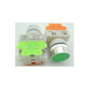 Green LAY37-11 bn (Y090-11 bn)flat bottone Pulsante bottone 1NO + 1NC CONTACT