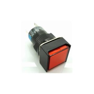 Rosso LA16F LAS1 - AF - 11-11 dsquare con lampada bottonePulsante 16 mm ROSSO 24VOLT DC