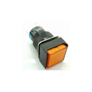 Giallo LA16F LAS1 - AF - 11-11 dsquare con lampada bottonePulsante 16 mm GIALLO 24VOLT DC