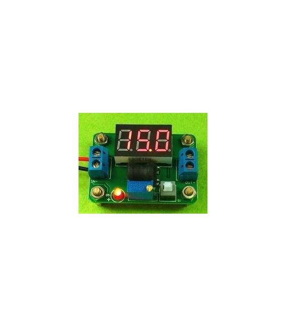 Modulo Regolatore DC-DC con voltmetro a 4.5-24V LM2596 Step-Down Riduttore di Tensione