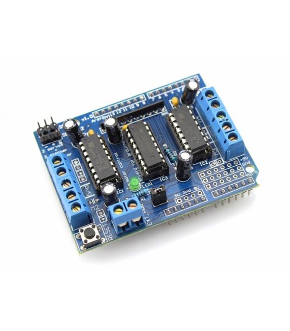 Modulo Scheda L293D Motor Driver Stepper Shield 4 Canali Motore Passo Passo per Arduino