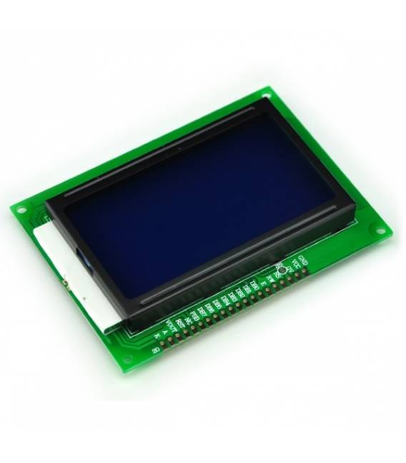 Schermo 12864 LCD Blu con retroilluminazione ST7920 5V compatible con Arduino