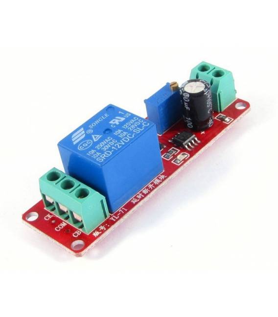 Interruttore temporizzatore Monostabile ritardo regolabile 0-10 sec con ingresso elettrico NE555 12V 10A