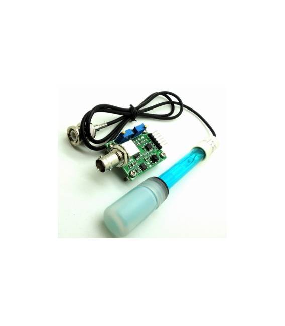 Kit Modulo Sensore PH 0-14 con Sonda Elettrodo BNC per Arduino