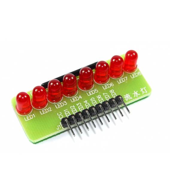 Modulo 8 LED Rossi 5mm Indipendenti per Arduino