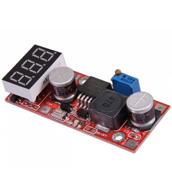 Regolatore tensione LM2596 DC Buck Convertitore DC 4.5-27V a 1.3-25V Step down con LED blu e voltmetro