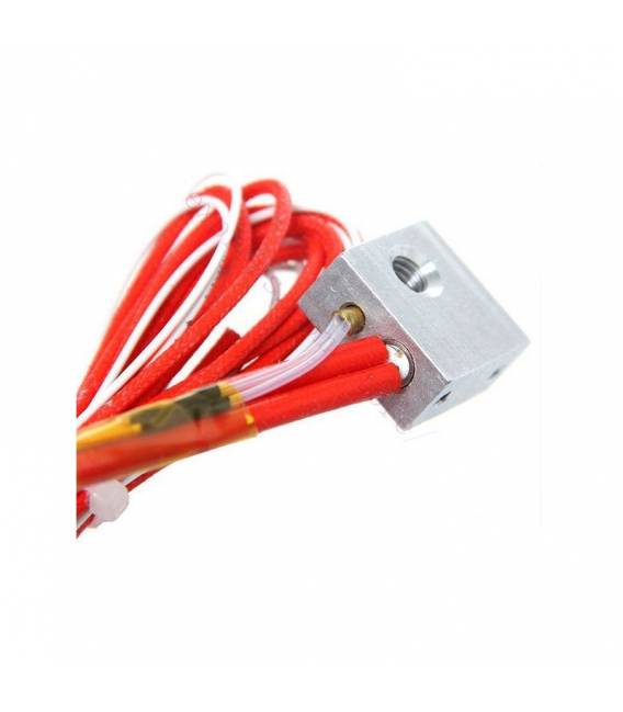 Blocco Estrusore in Alluminio con Cartuccia Riscaldante e Termistore MK7/MK8 per Stampanti 3D