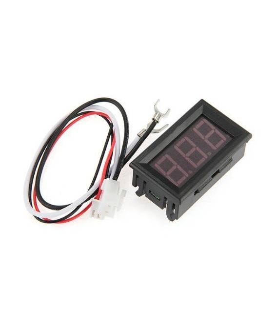 Mini Amperometro da pannello YS-DYB Misuratore DC 4.5-30V 100A Rosso 3 Cifre a due fili