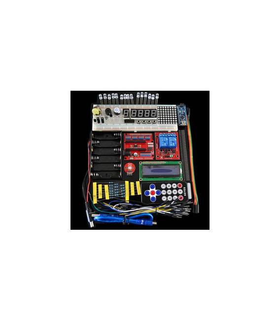 H016 UNO R3 Starter Kit 1602 LCD Servo Motore Dot Matrix Breadboard LED per Arduino kit01