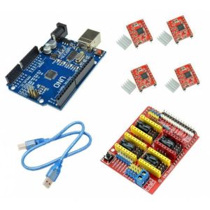 Kit Stampante 3D H039 CNC Shield V3 + 4x A4988 + Arduino UNO R3 e Cavo USB