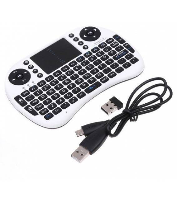 Mini Tastiera Wireless 2.4G con Touchpad Mouse per PC Google Android TV Box USB