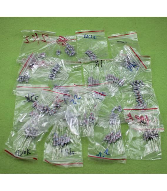 1 w kit Resistenze 1k-27 k, 10 pezzi di 23 tipi: 1K 1.2K 1.5K 1.8K 2K 2.2K 2.4K 2.7K 3K 3.3K 3.6K 3.9K 4.3K 4.7K 5.1K 5.6
